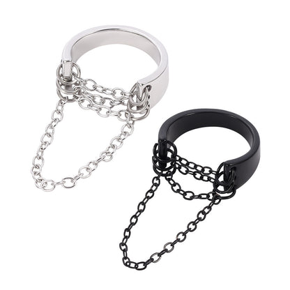 Vintage style tassel chain ring bracelet