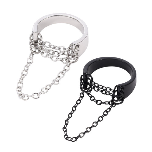 Vintage style tassel chain ring bracelet