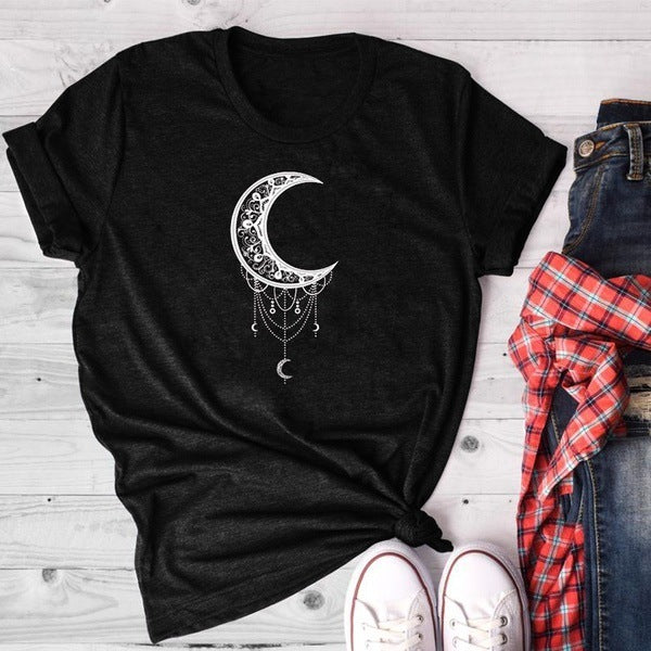 Sun Moon Women Tshirt