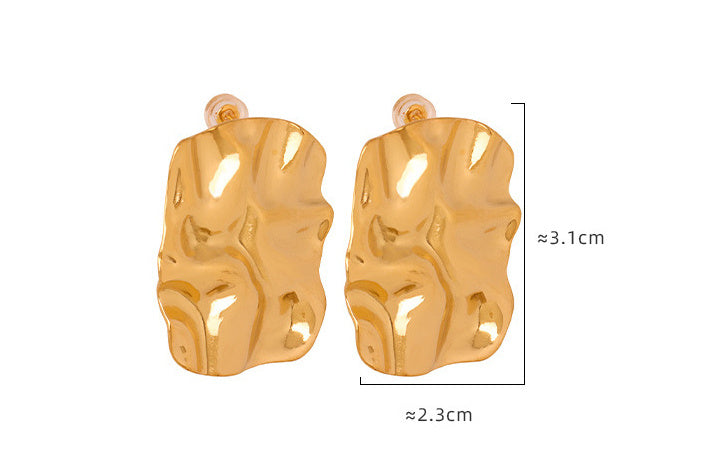 Square Pleated Earrings Jewelry