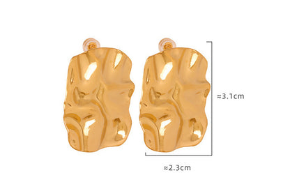 Square Pleated Earrings Jewelry