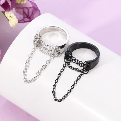 Vintage style tassel chain ring bracelet