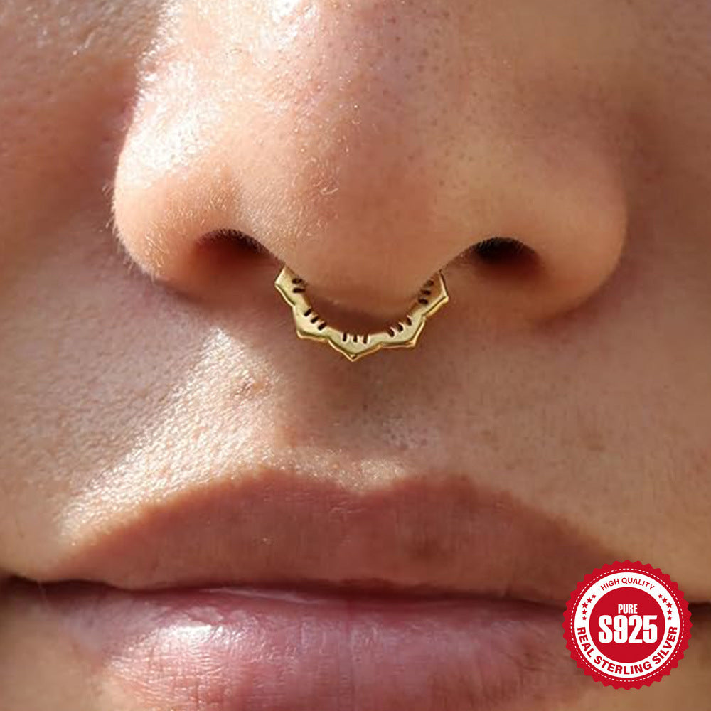 Sterling Silver Diamond Piercing Cartilage Ear Ring Women