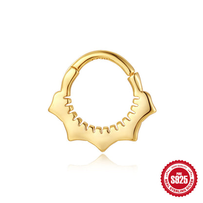 Sterling Silver Diamond Piercing Cartilage Ear Ring Women