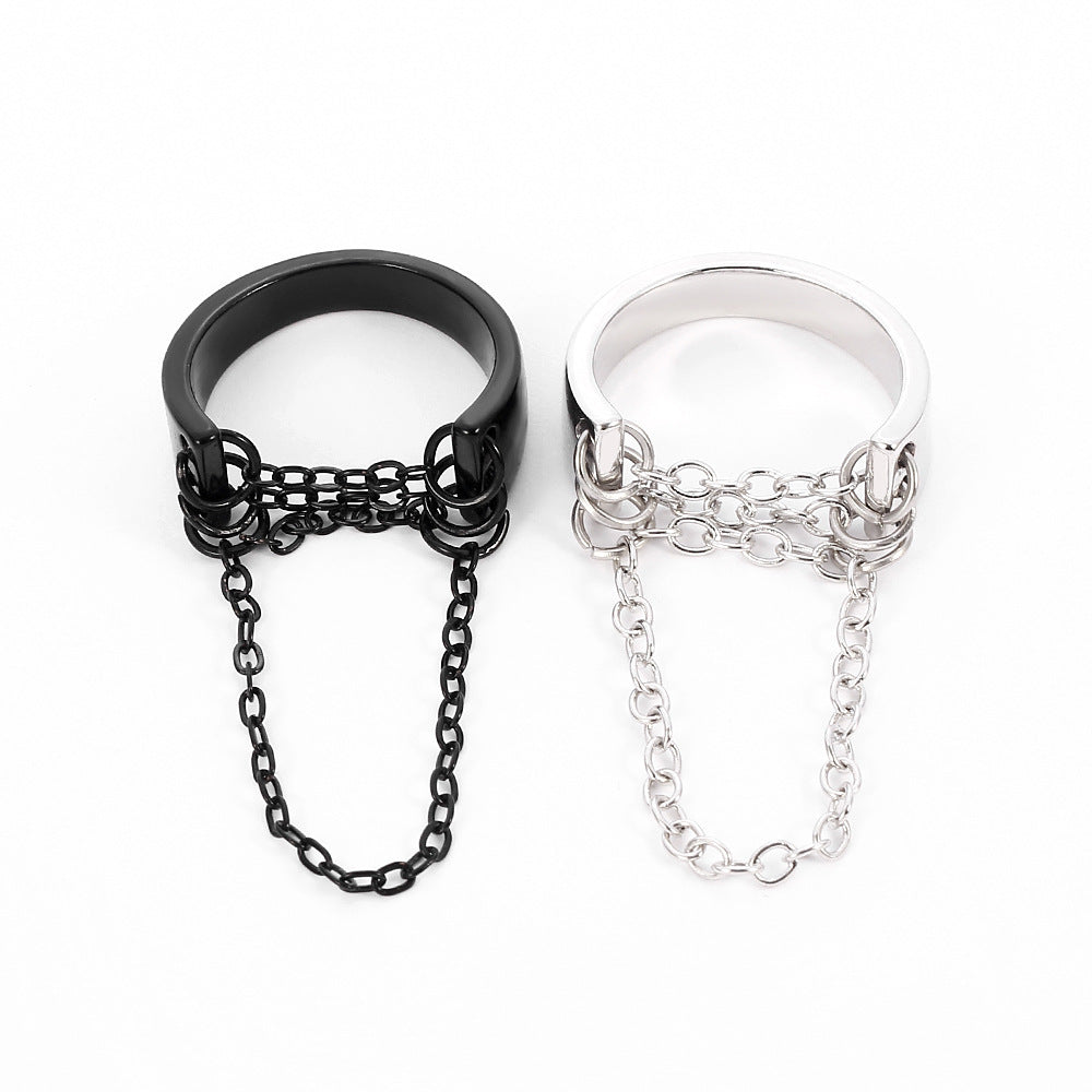 Vintage style tassel chain ring bracelet