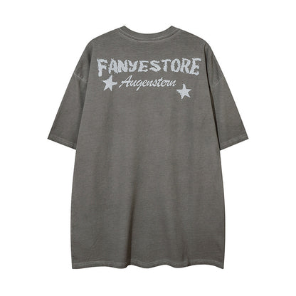 Anime Ocean Pattern Short Sleeve Men