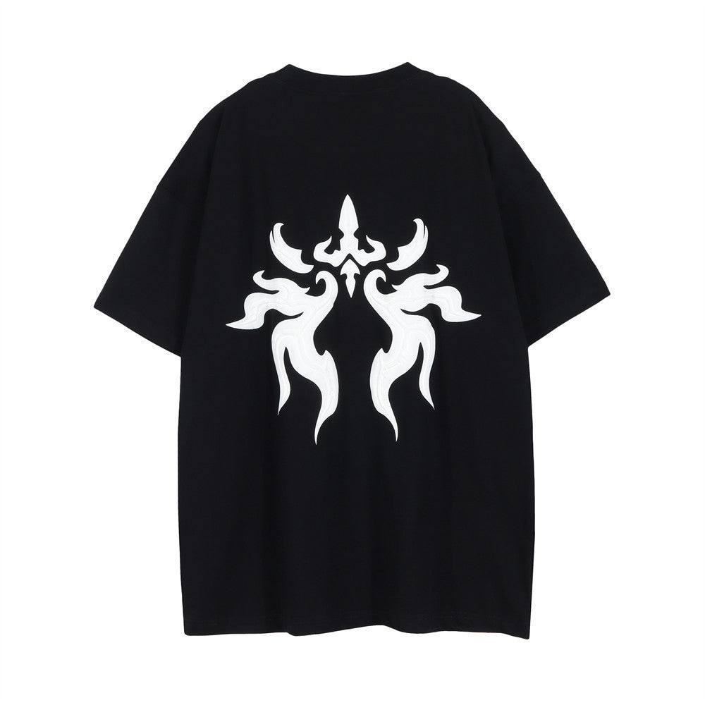 Dark Skull Printed Short-sleeved T-shirt For Men