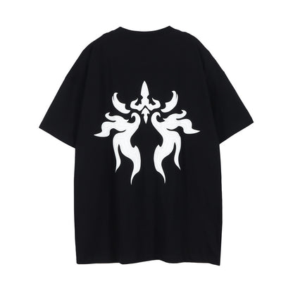 Dark Skull Printed Short-sleeved T-shirt For Men