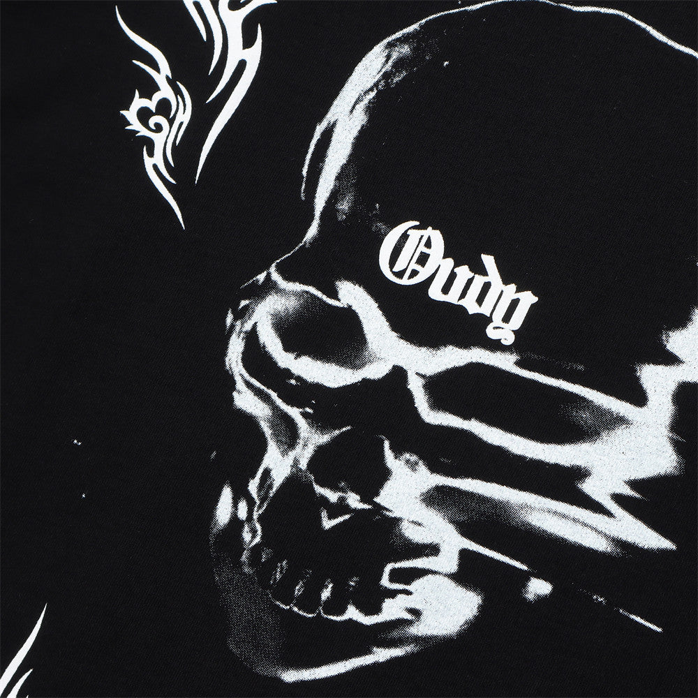 Dark Skull Printed Short-sleeved T-shirt For Men