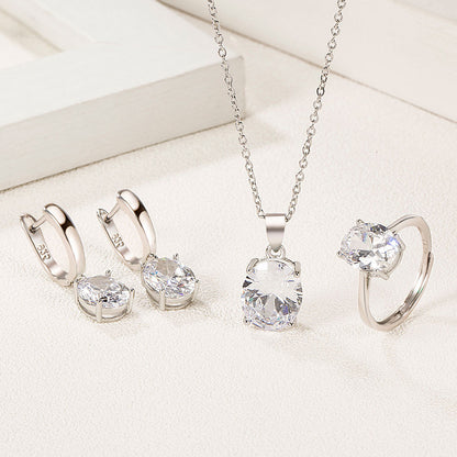 Fashion Dove Egg Crystal Diamond Ring