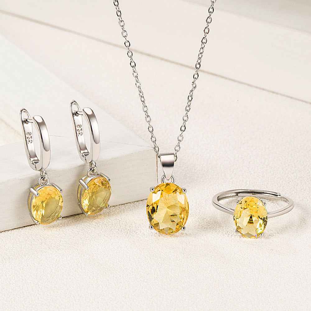 Fashion Dove Egg Crystal Diamond Ring